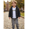 J15563: Boys Bench Hooded Puffa Coat, Top & Cargo Jean Outfit (2-6 Years)